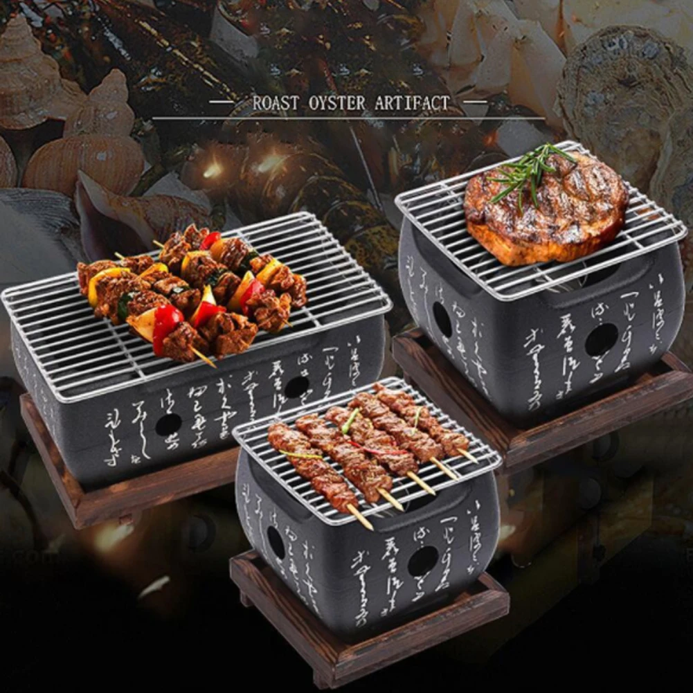 BBQ Grill Japanese Style Grill Portable Table Top Barbecue Stove Japanese Food Charcoal Stove with Wire Rack and Base Tray
BBQ Grill Japanese Style Grill Portable Table Top Barbecue Stove Japanese Food Charcoal Stove with Wire Rack and Base Tray
