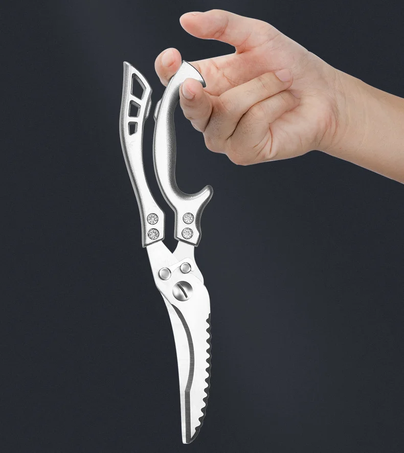 Chicken bone scissors kitchen scissors chicken goose fish scissors stainless steel multifunctional chicken belly bone scissors
Chicken bone scissors kitchen scissors chicken goose fish scissors stainless steel multifunctional chicken belly bone scissors