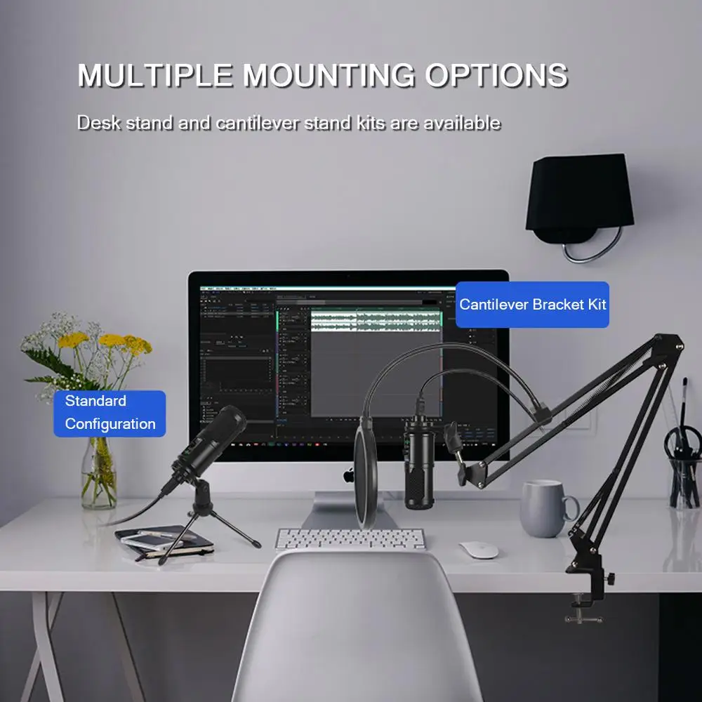 Condenser Microphone PC Microphone Professional Recording microphone Karaoke Vocal Studio for Computer Gaming Chatting Podcast
Condenser Microphone PC Microphone Professional Recording microphone Karaoke Vocal Studio for Computer Gaming Chatting Podcast