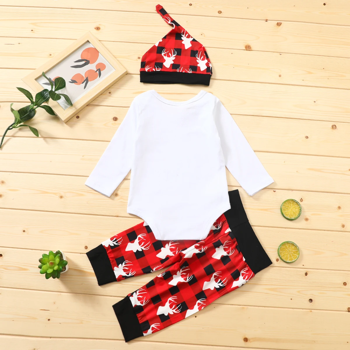 3Pcs Newborn Boy Girl 0-18M Deer Head Print Outfits, Infant Long Sleeve Round Neck Letter Romper + Plaid Trousers + Hat
3Pcs Newborn Boy Girl 0-18M Deer Head Print Outfits, Infant Long Sleeve Round Neck Letter Romper + Plaid Trousers + Hat
