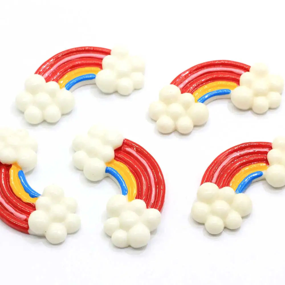 Cute Flat Back Rainbow Cloud Cabochons Kawaii Resin Rainbow Cloud Craft DIY Hair Bows Clips Embellishment Accessories
Cute Flat Back Rainbow Cloud Cabochons Kawaii Resin Rainbow Cloud Craft DIY Hair Bows Clips Embellishment Accessories