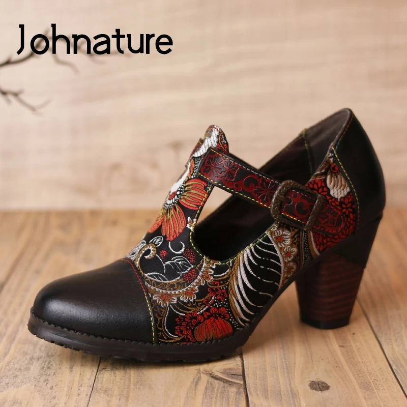 Johnature 2022 New Pumps Women Shoes Genuine Leather Embroidery Cloth Round Toe Casual Retro Buckle Strap Sewing Ladies Shoes
Johnature 2022 New Pumps Women Shoes Genuine Leather Embroidery Cloth Round Toe Casual Retro Buckle Strap Sewing Ladies Shoes