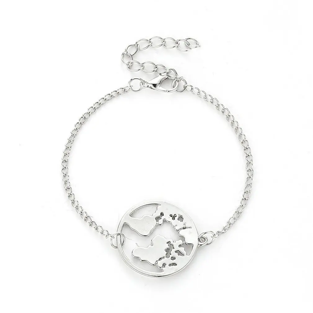 World Map Bangle Ladies Bracelets Universal Girl Chain Bracelets Trendy Women Party Ornaments Delicate Hand Accessories
World Map Bangle Ladies Bracelets Universal Girl Chain Bracelets Trendy Women Party Ornaments Delicate Hand Accessories