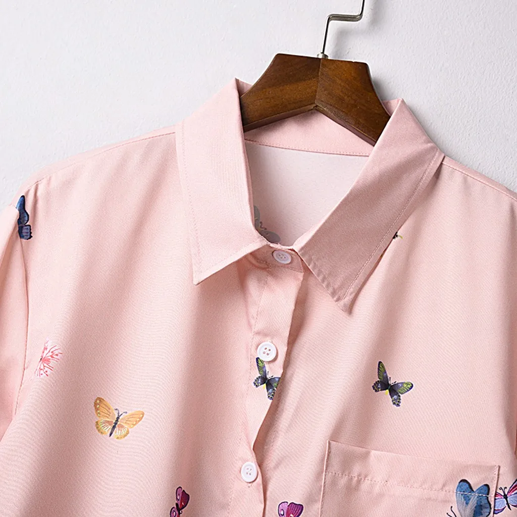 Fashion Butterfly Women Blouse Shirt Buttons Pocket Tops Casual Autumn Winter Shirts Ladies Long Sleeve Blusas Female Pullover
Fashion Butterfly Women Blouse Shirt Buttons Pocket Tops Casual Autumn Winter Shirts Ladies Long Sleeve Blusas Female Pullover