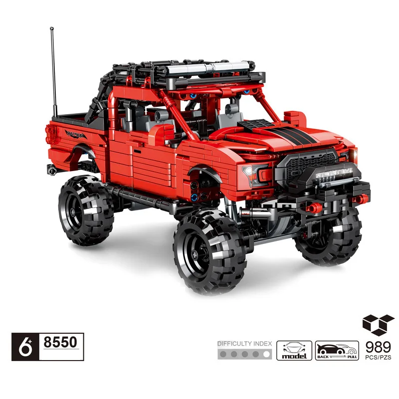 Technical Building Block Pickup Orv F150 Raptor Model Monsters Truck Vehicle Assembly Bricks Pull Back Toys For Boys Gifts
Technical Building Block Pickup Orv F150 Raptor Model Monsters Truck Vehicle Assembly Bricks Pull Back Toys For Boys Gifts
