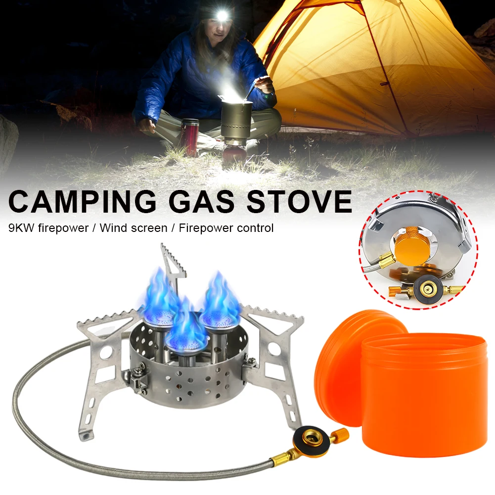 Outdoor Gas Stove 9000W High Power Camp Stove Camping Picnic Gas Burner Folding Windproof Stove Portable Hiking Split Gas Stove
Outdoor Gas Stove 9000W High Power Camp Stove Camping Picnic Gas Burner Folding Windproof Stove Portable Hiking Split Gas Stove