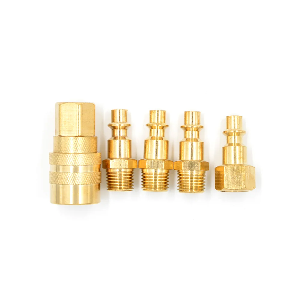 5pcs Hot 1/4" Brass Quick Coupler Set Solid Quick Coupler set Air Hose Connector Fittings NPT Tools
5pcs Hot 1/4" Brass Quick Coupler Set Solid Quick Coupler set Air Hose Connector Fittings NPT Tools