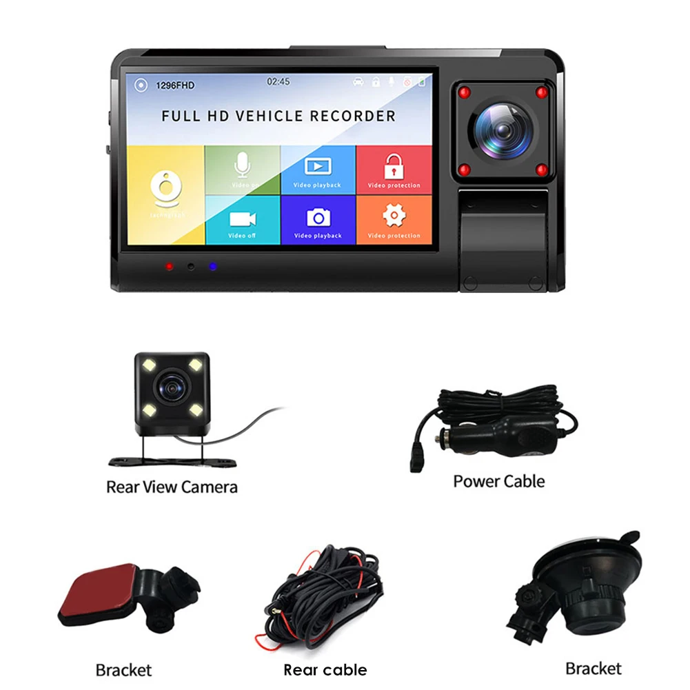 Phisung K13 Car DVR 3 Cameras Lens HD 1080P Dash Camera Dual Lens 3" LED Display Video Recorder Registratory Camcorder
Phisung K13 Car DVR 3 Cameras Lens HD 1080P Dash Camera Dual Lens 3" LED Display Video Recorder Registratory Camcorder