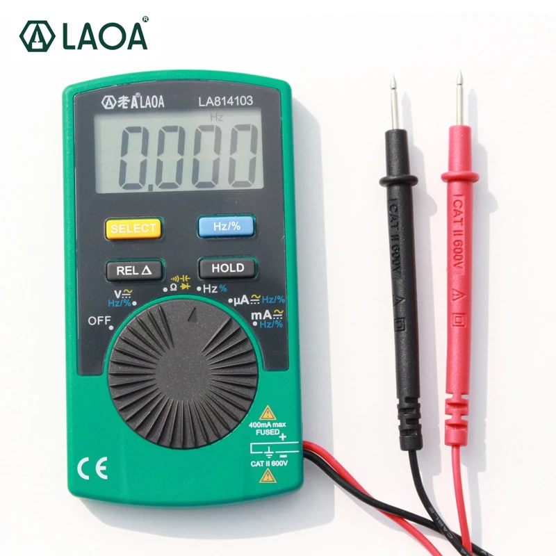 

LAOA 3-3/4 Digital Multimeter Automatic Range Multi tool Electronic Electrician Dedicated Pocket Digital Multi metro LA814103