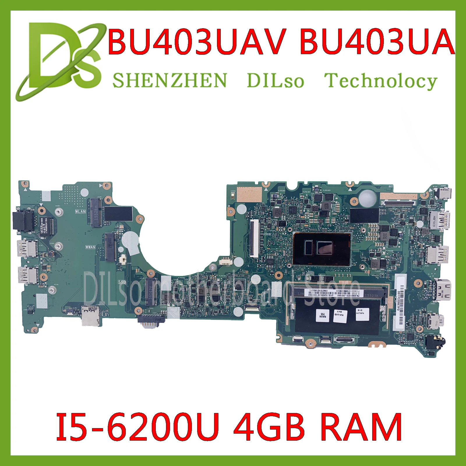 KEFU BU403UAV Mainboard For Asus Pro BU403UA B8430UA B8438UA Laptop Motherboard I5-6200U 4GB RAM Test Test
KEFU BU403UAV Mainboard For Asus Pro BU403UA B8430UA B8438UA Laptop Motherboard I5-6200U 4GB RAM Test Test