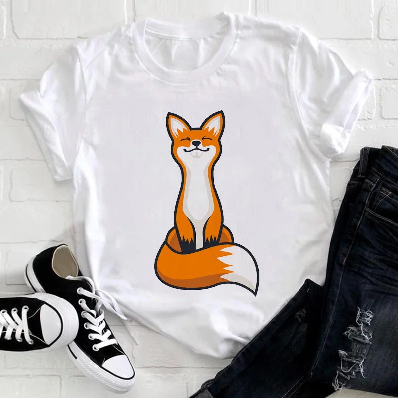 T-shirt For Women Kawaii Fox Graphic T Shirt Fashion Top Female O-neck Tees Short Sleeve Tee Shirt Female Summer Tops Tshirts
T-shirt For Women Kawaii Fox Graphic T Shirt Fashion Top Female O-neck Tees Short Sleeve Tee Shirt Female Summer Tops Tshirts