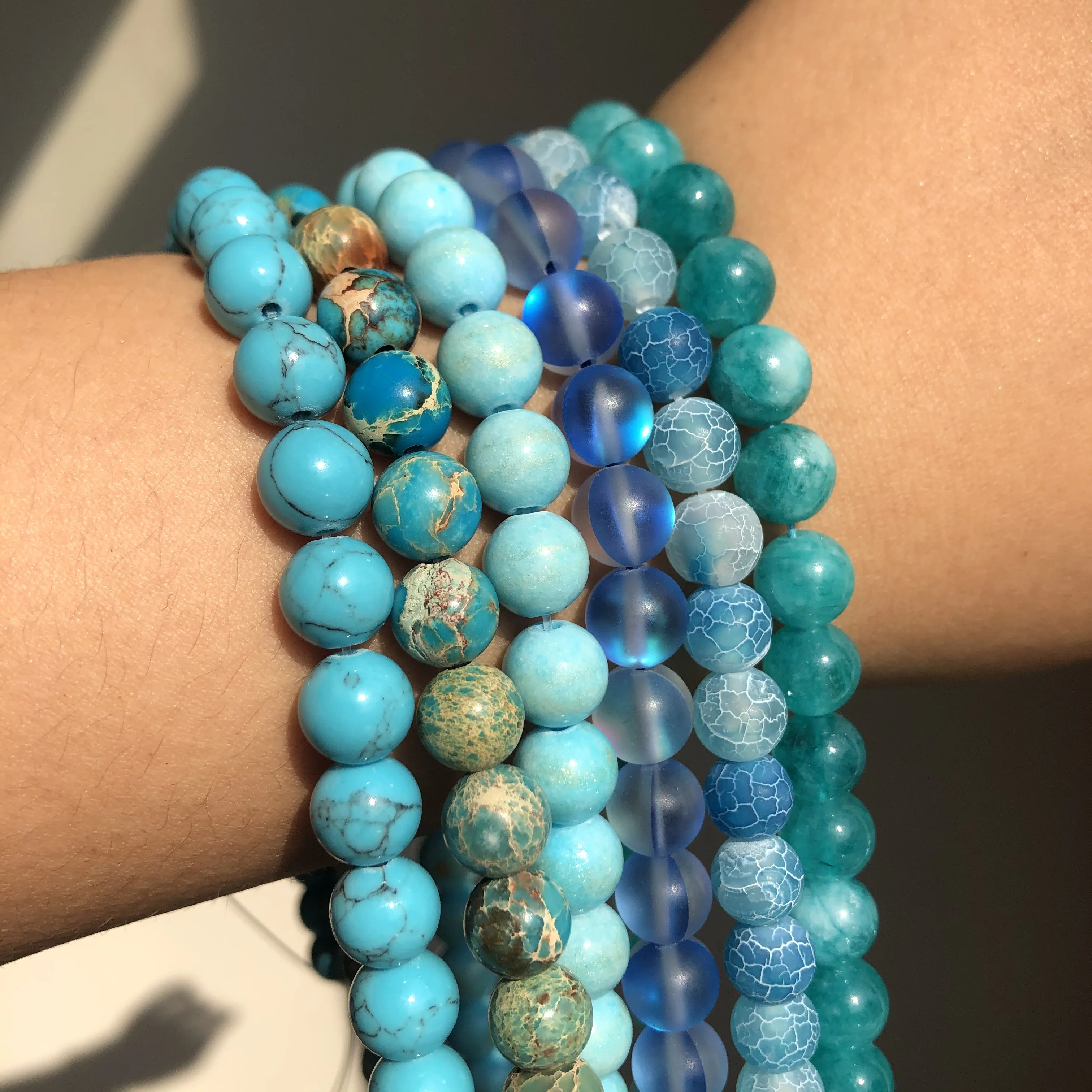 Natural Round Beads Blue Agates Jades Turquoises Faceted Crystal Loose Stone Beads for Jewelry Making Bulk DIY Bracelet 15''inch
Natural Round Beads Blue Agates Jades Turquoises Faceted Crystal Loose Stone Beads for Jewelry Making Bulk DIY Bracelet 15''inch