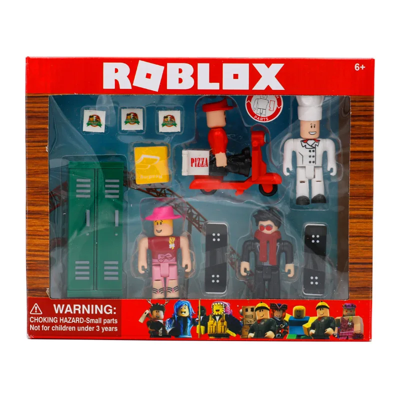 ROBLOX игрушка Work at a пицца 4 звена 7 см куклы из ПВХ игрушки модели фигурки для