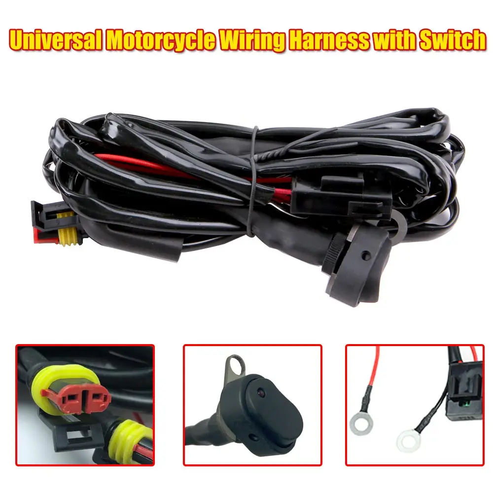 Motorcycles LED Fog Light Wiring Harness Relay Wiring with Resistor for BMW R1200 GS /ADV F800GS Motorcycle Fog Passing Light
Motorcycles LED Fog Light Wiring Harness Relay Wiring with Resistor for BMW R1200 GS /ADV F800GS Motorcycle Fog Passing Light