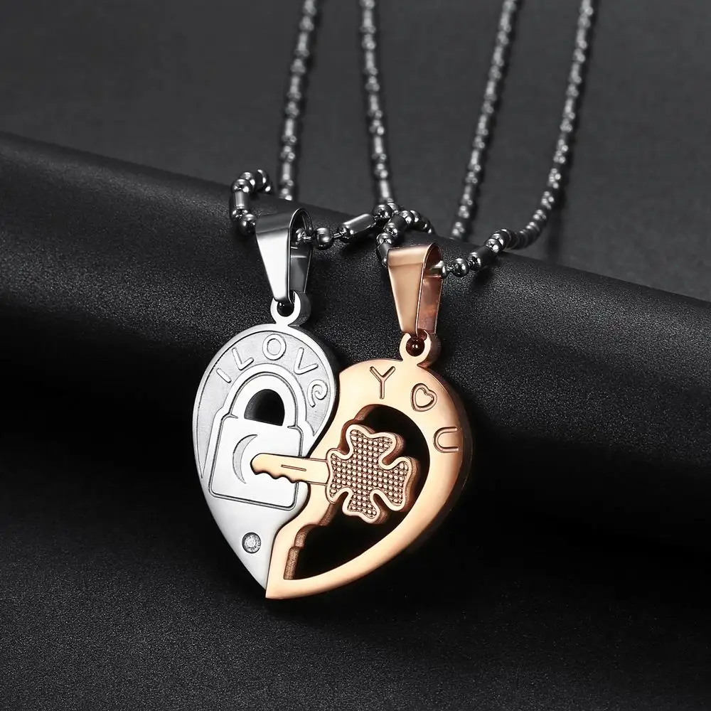 2pcs Heart-shape "I Love You" Titanium Steel Couple Lovers Half Heart Pendant Necklace Puzzle pendant necklace Drop shipping
2pcs Heart-shape "I Love You" Titanium Steel Couple Lovers Half Heart Pendant Necklace Puzzle pendant necklace Drop shipping
