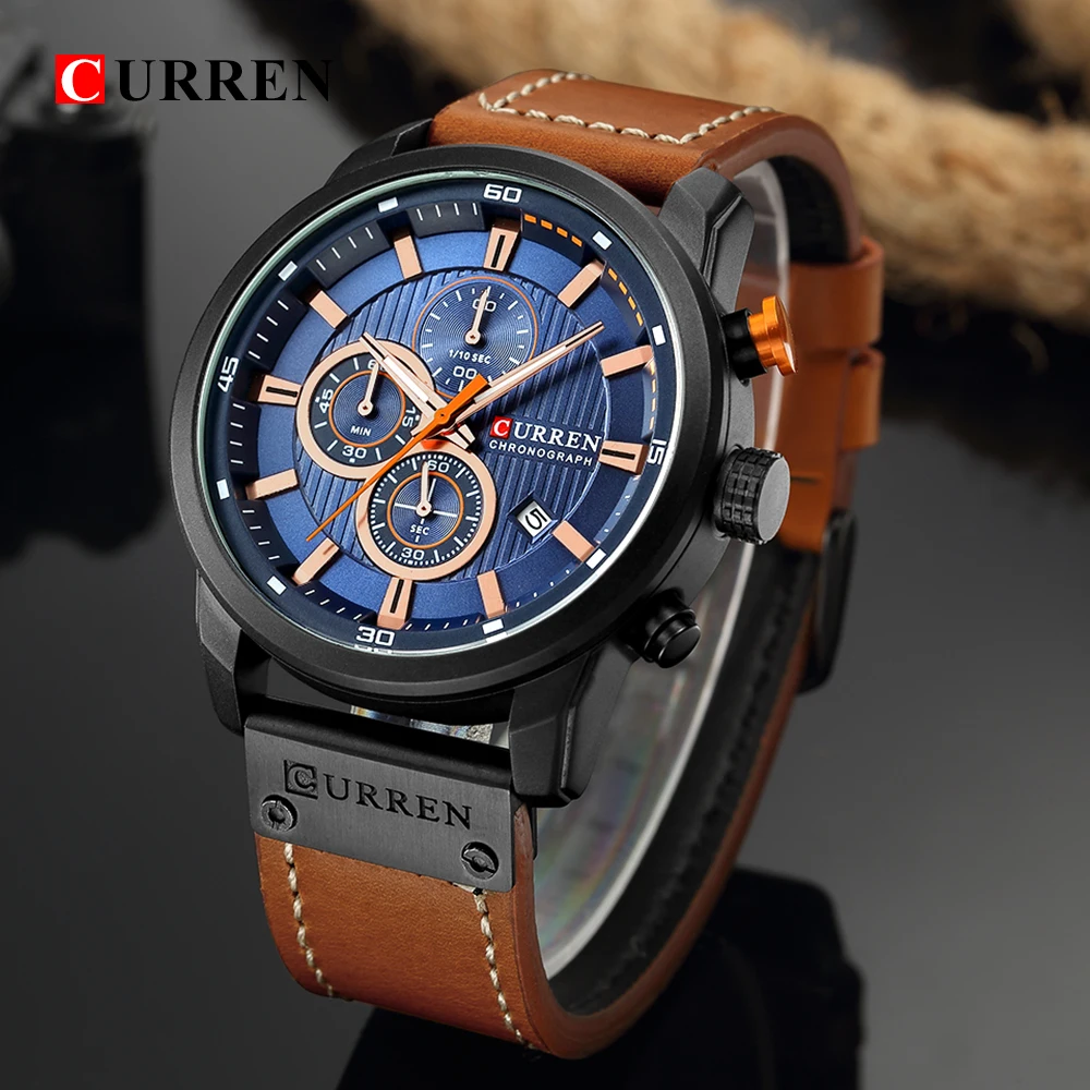CURREN Luxury Brand Men Military Sport Watches Men's Quartz Clock Leather Strap Waterproof Date Wristwatch Reloj Hombre
CURREN Luxury Brand Men Military Sport Watches Men's Quartz Clock Leather Strap Waterproof Date Wristwatch Reloj Hombre