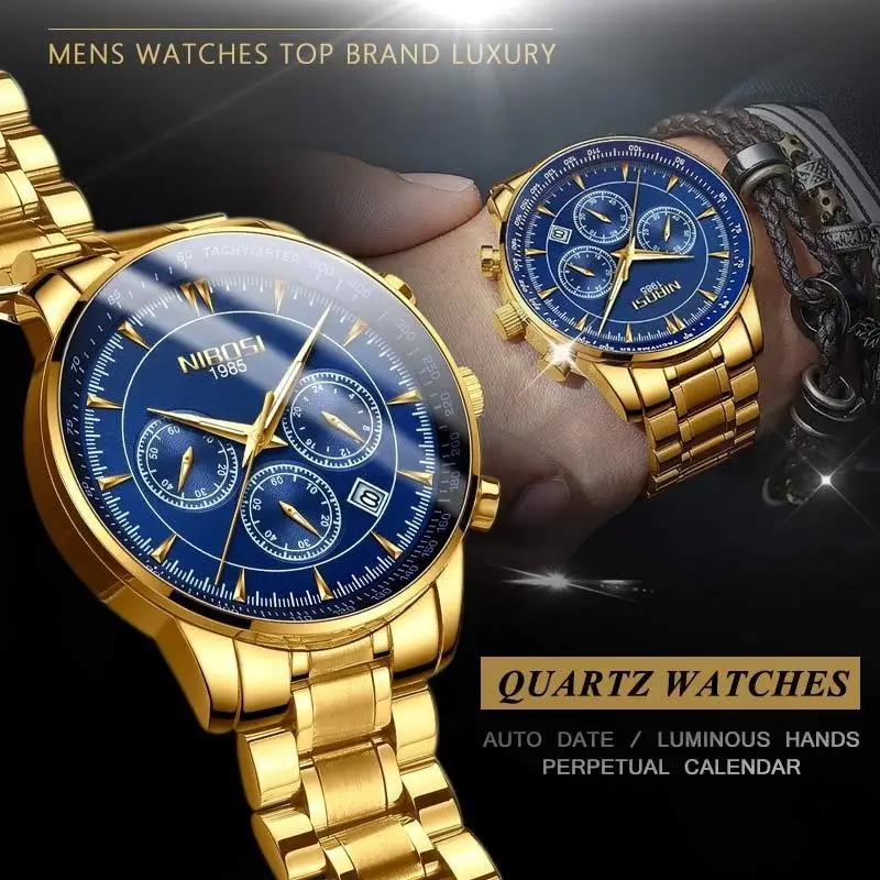 NIBOSI Mens Watches Clock Luxury Brand Quartz Sport Watch Men Military Rose Gold Chronograph Wristwatch Men Relogio Masculino
NIBOSI Mens Watches Clock Luxury Brand Quartz Sport Watch Men Military Rose Gold Chronograph Wristwatch Men Relogio Masculino