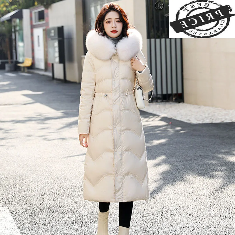 Women's Winter Down Jacket Long 20% White Duck Down Coat Female Fox Fur Collar Hooded Parkas Woman 2021 Mujer Chaqueta a3
Women's Winter Down Jacket Long 20% White Duck Down Coat Female Fox Fur Collar Hooded Parkas Woman 2021 Mujer Chaqueta a3