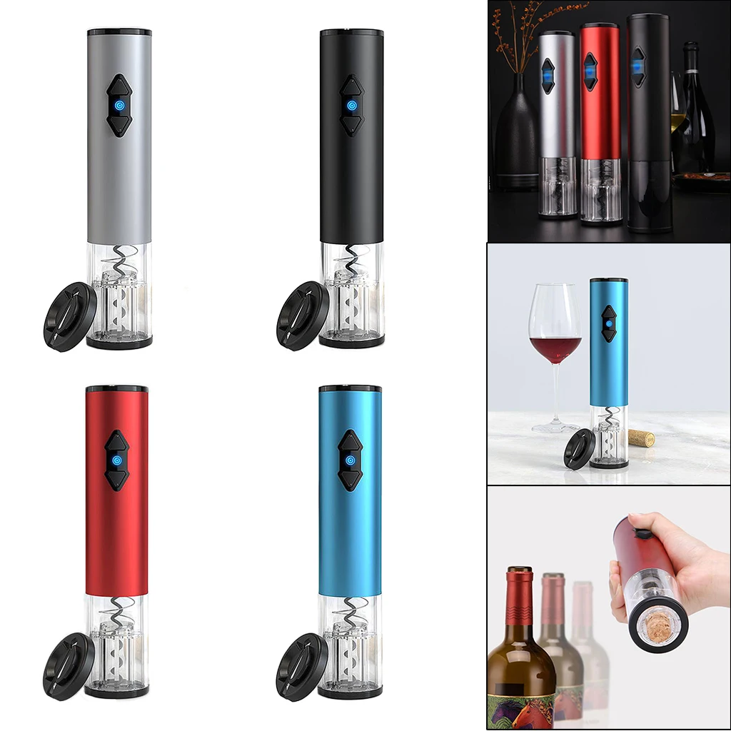 Electric Wine Opener, Automatic Electric Wine Bottle Corkscrew Opener with Foil Cutter
Electric Wine Opener, Automatic Electric Wine Bottle Corkscrew Opener with Foil Cutter