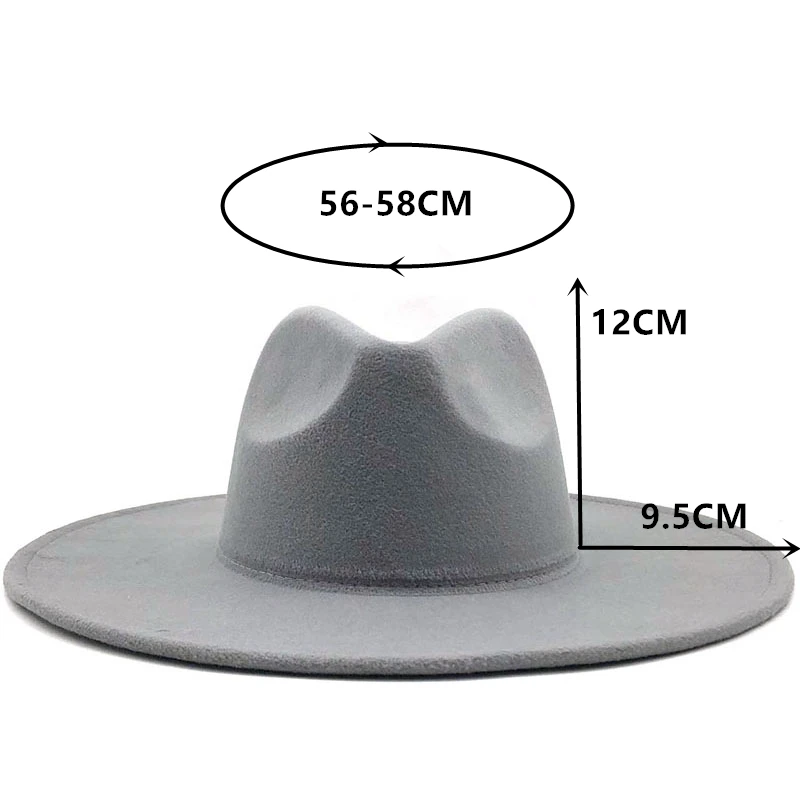 Women Men Big Wool Fedora Hat With Leather Ribbon Gentleman Elegant Lady Winter Autumn Wide Brim Jazz Church Panama Sombrero Cap
Women Men Big Wool Fedora Hat With Leather Ribbon Gentleman Elegant Lady Winter Autumn Wide Brim Jazz Church Panama Sombrero Cap