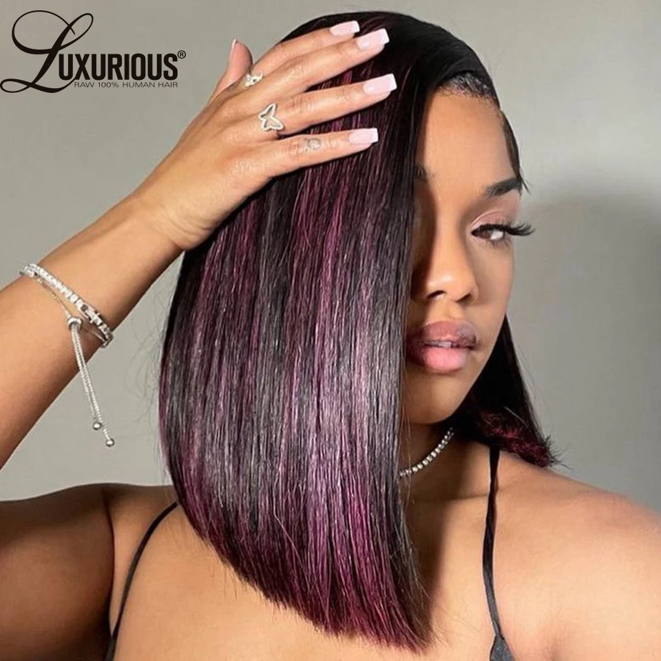 Highlight Colored Short Bob Pixie Cut Wigs For Women Human Hair 180 Density 99J Burgundy Lace Front Bob Wig Brazilian Remy Hair
Highlight Colored Short Bob Pixie Cut Wigs For Women Human Hair 180 Density 99J Burgundy Lace Front Bob Wig Brazilian Remy Hair