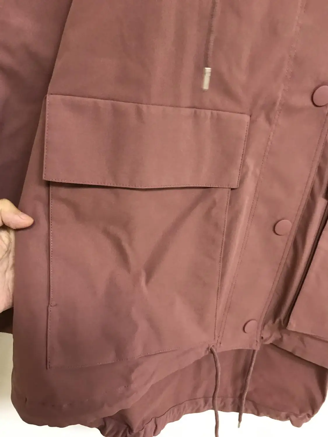 Autumn Winter Women's Trench Hooded Solid Color Double Layer Drawstring Zipper Buttons Female Coat with Pockets
Autumn Winter Women's Trench Hooded Solid Color Double Layer Drawstring Zipper Buttons Female Coat with Pockets