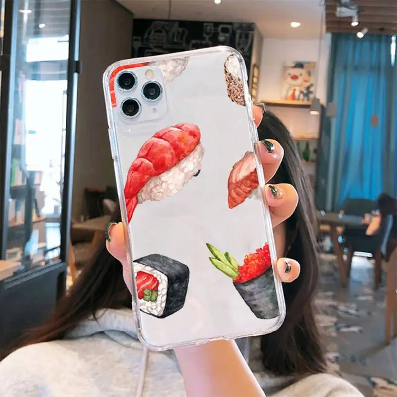 Cartoon sushi cute fruit Phone Case Transparent soft For iphone 5 6 7 8 11 12 s c se plus mini x xs xr pro max
Cartoon sushi cute fruit Phone Case Transparent soft For iphone 5 6 7 8 11 12 s c se plus mini x xs xr pro max