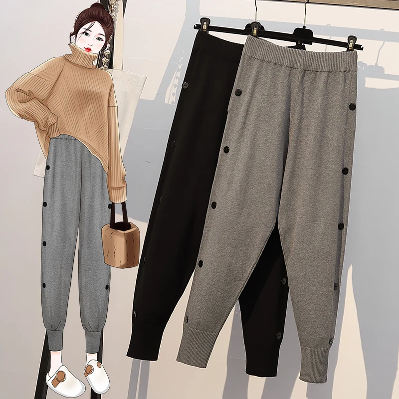 Black Knitted Plus Large Size Oversize Korean Vintage Clothes Women'S High Waist Trousers Fashion Pants For Girls Streetwear
Black Knitted Plus Large Size Oversize Korean Vintage Clothes Women'S High Waist Trousers Fashion Pants For Girls Streetwear