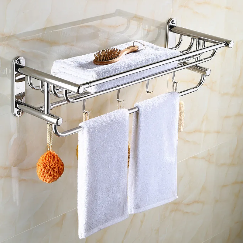 Bathroom Towel Racks 304 Stainless Steel Bath Towel Holder Wall Mounted with Hooks Bath Hardware Bathroom Accessories 40-60cm
Bathroom Towel Racks 304 Stainless Steel Bath Towel Holder Wall Mounted with Hooks Bath Hardware Bathroom Accessories 40-60cm