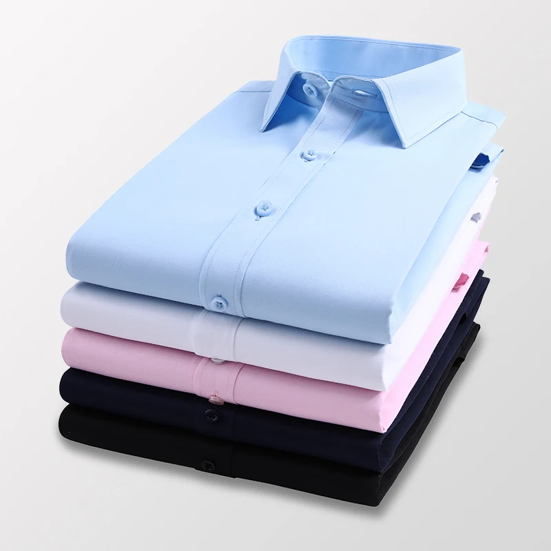 Men Solid Color Business Dress Shirt 2021 New Slim Casual Lapel Short Sleeve White Tuxedo Shirt Commute 5XL Tops Male Clothes
Men Solid Color Business Dress Shirt 2021 New Slim Casual Lapel Short Sleeve White Tuxedo Shirt Commute 5XL Tops Male Clothes