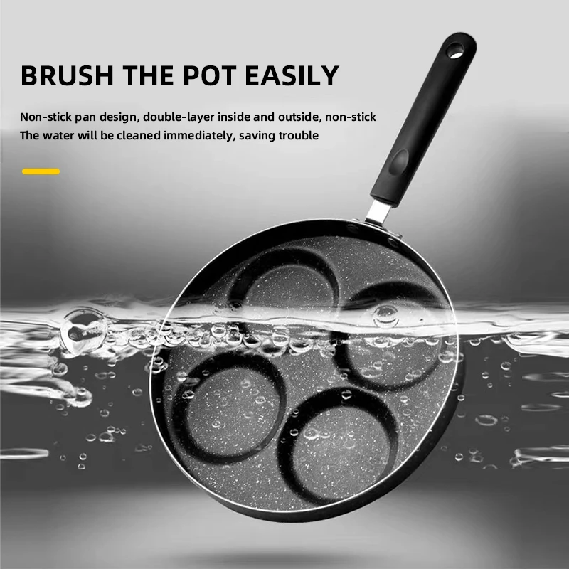 3-7 Hole Non-stick Frying Pans Pancakes Breakfast Egg Pan Durable Holes Cooking Ham Pancak Maker Cookware | Дом и сад