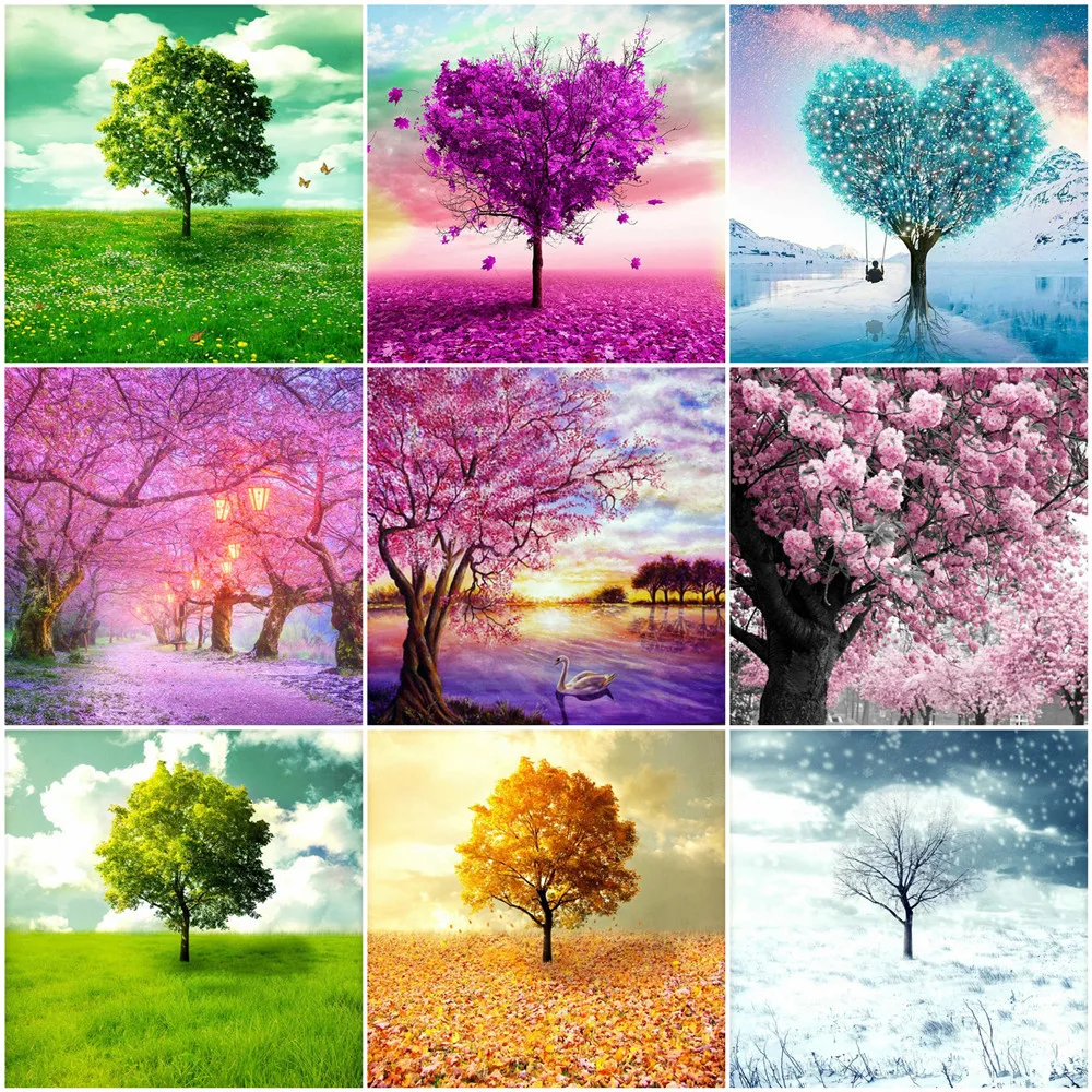 HUACAN Diamond Painting Tree DIY Full Square Round Diamond Embroidery Season Rhinestone Picture Cross Stitch Scenery Home Decor
HUACAN Diamond Painting Tree DIY Full Square Round Diamond Embroidery Season Rhinestone Picture Cross Stitch Scenery Home Decor