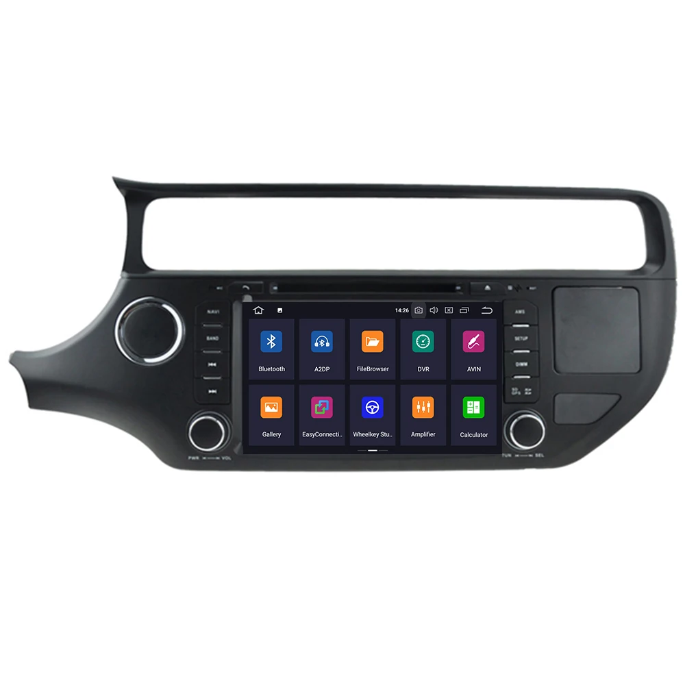 Автомобильный DVD плеер 8 дюймов мультимедийная стерео система на Android 10 с GPS для Kia