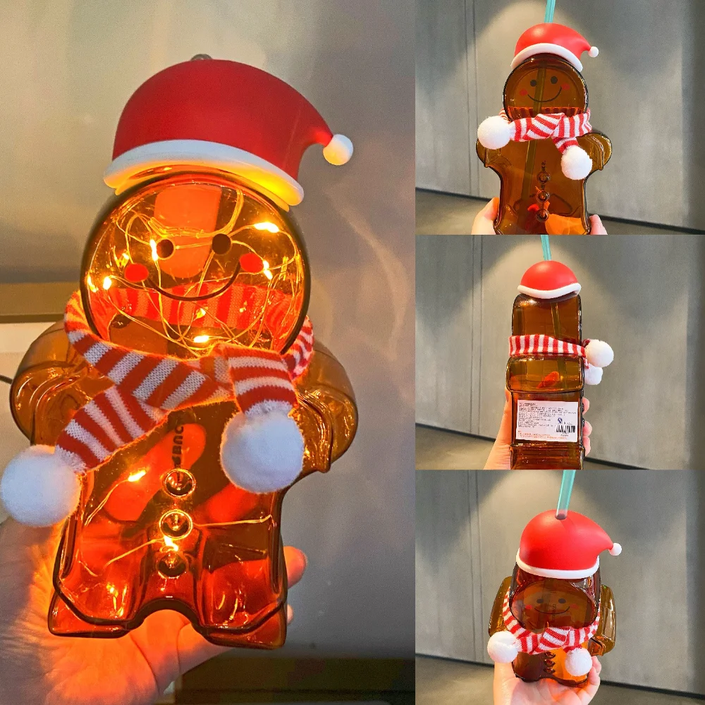 Brand Design Xmas Gingerbread Man Glass Cup with Straw Large Capacity Cup Cute Water Bottle for Girls Creative Christmas Gift
Brand Design Xmas Gingerbread Man Glass Cup with Straw Large Capacity Cup Cute Water Bottle for Girls Creative Christmas Gift