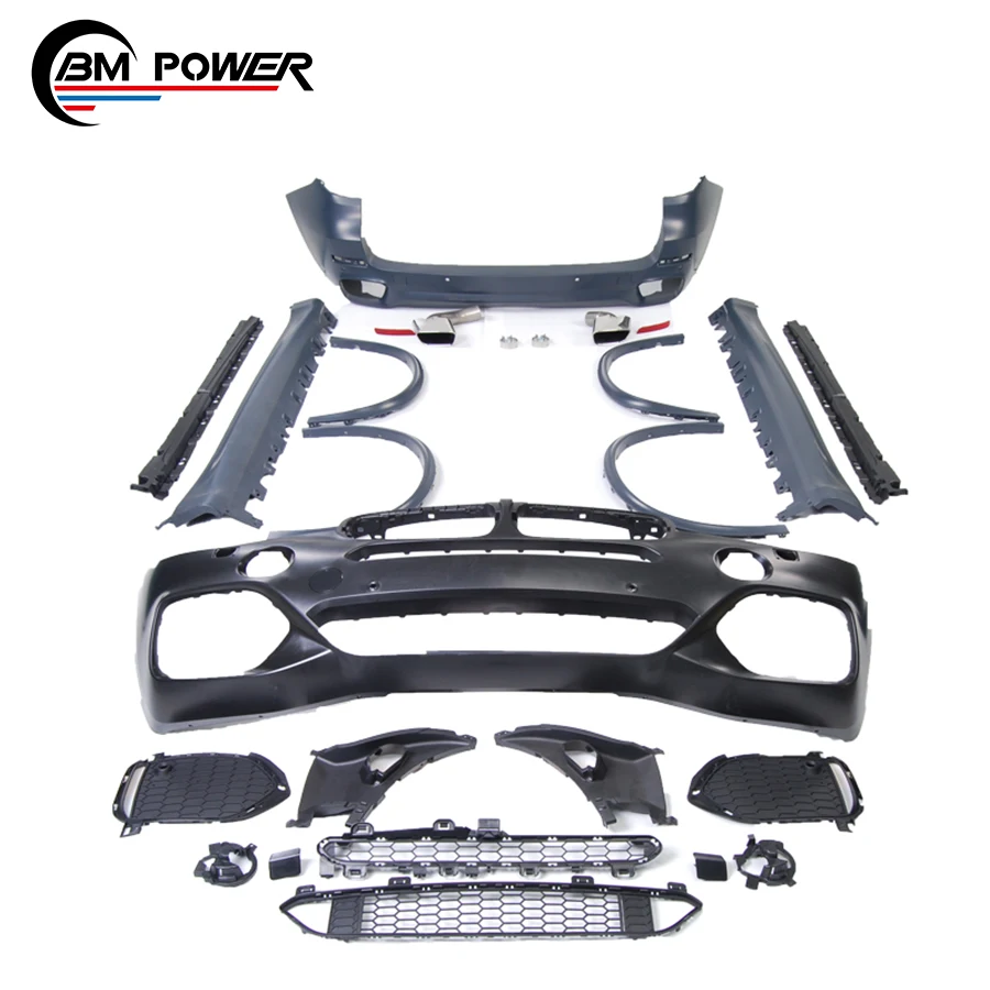 X5 F15 M-TEc style body kit fit for X5 F15 2014-2016 year pp material front bumper side skirts fender duct exhaust tipes
X5 F15 M-TEc style body kit fit for X5 F15 2014-2016 year pp material front bumper side skirts fender duct exhaust tipes