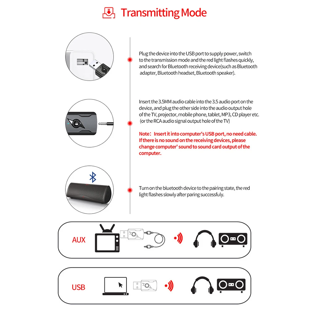 Bluetooth 5.0 Audio Receiver Transmitter Mini Stereo Bluetooth AUX RCA USB For TV PC Car Kit Wireless Adapter
Bluetooth 5.0 Audio Receiver Transmitter Mini Stereo Bluetooth AUX RCA USB For TV PC Car Kit Wireless Adapter