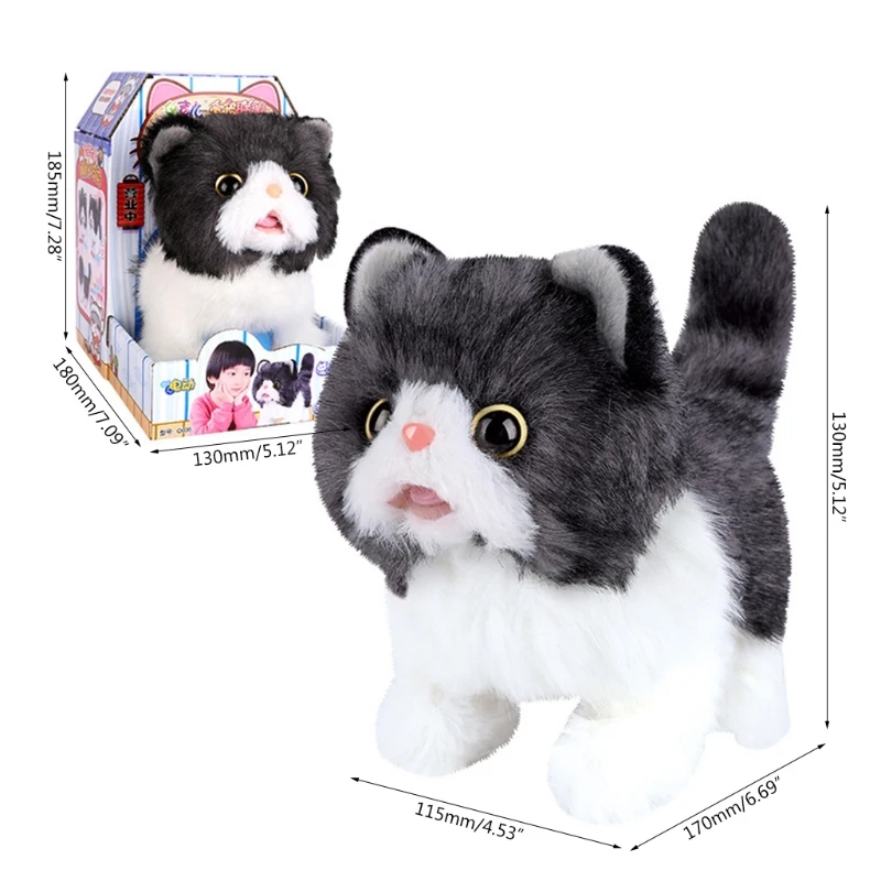 17cm/7inch Mini Cute Electric Stuffed Cat Doll for Dollhouse Decor Birthday Gift Plush Cat Party Favor Soundable Cat
17cm/7inch Mini Cute Electric Stuffed Cat Doll for Dollhouse Decor Birthday Gift Plush Cat Party Favor Soundable Cat