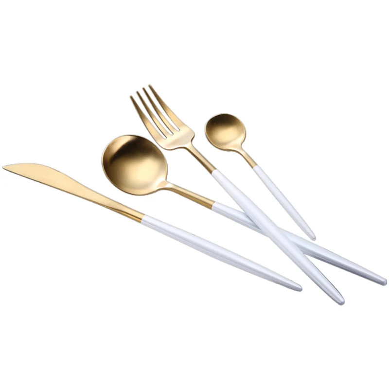 Tableware Spoon Knife Cutlery Set Gold Fork Christmas Gift Stainless Steel Kitchen Western Talheres Dinnerware BK50DS
Tableware Spoon Knife Cutlery Set Gold Fork Christmas Gift Stainless Steel Kitchen Western Talheres Dinnerware BK50DS