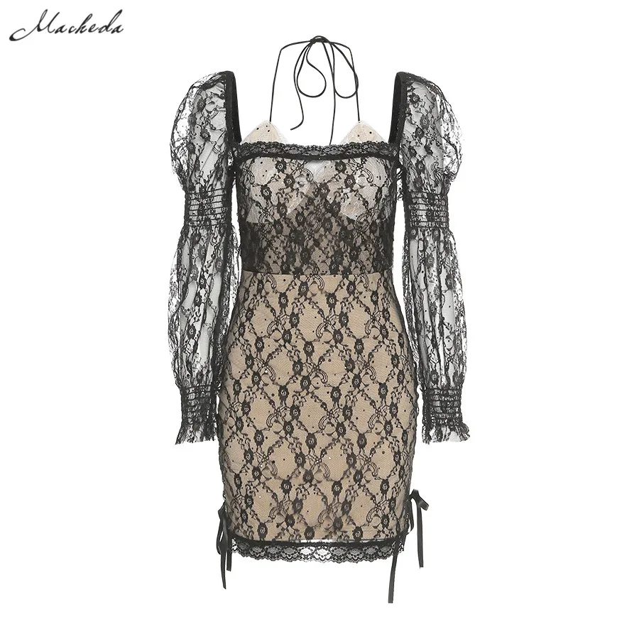 Spring Black Sexy Mesh Double Layer Slim Dress Women Square Collar Long Sleeve Clothing Lady Fashion Bodycon Mini Dresse
Spring Black Sexy Mesh Double Layer Slim Dress Women Square Collar Long Sleeve Clothing Lady Fashion Bodycon Mini Dresse