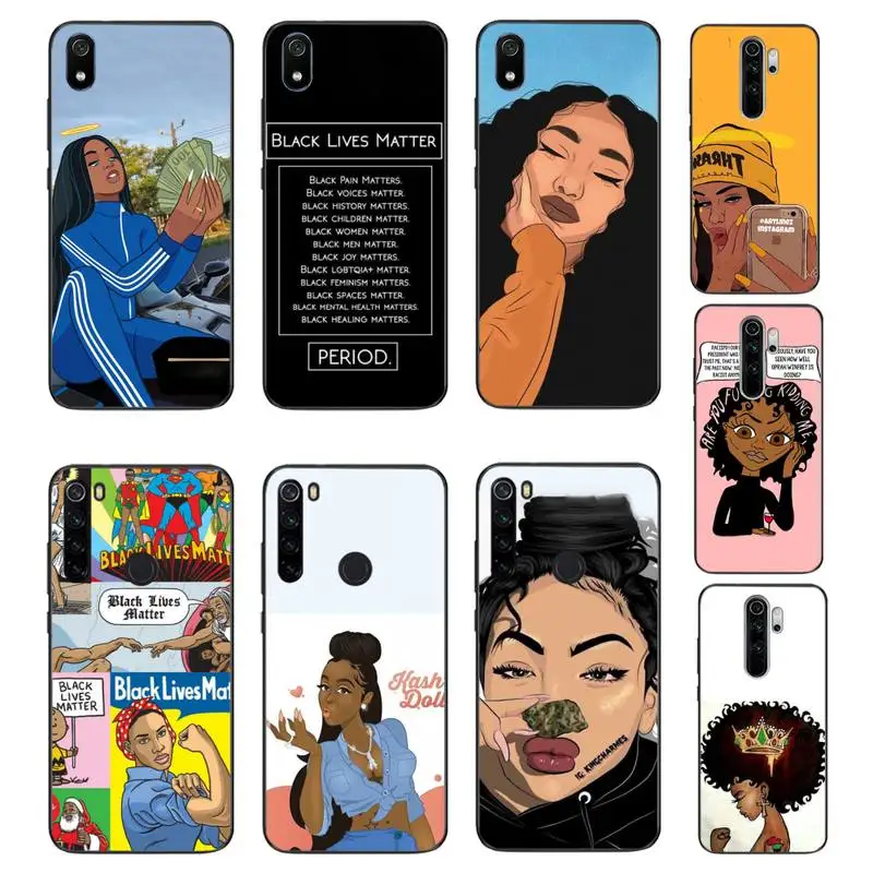 Чехол для телефона Maiyaca Black Girl Magic Melanin Poppin Aba girl Bling Xiaomi Redmi Note8T 7 9 Pro 5A Redmi4X 6A 6 8