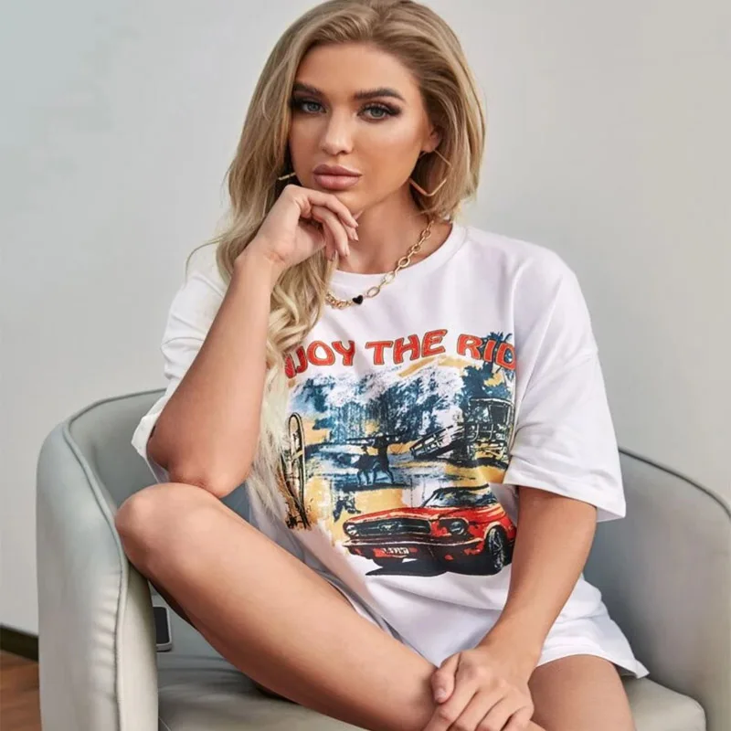 Summer Fashion Unisex Tshirt Deam Car Graphic Top Cotton Women Women Tshirt Harajuku
Summer Fashion Unisex Tshirt Deam Car Graphic Top Cotton Women Women Tshirt Harajuku