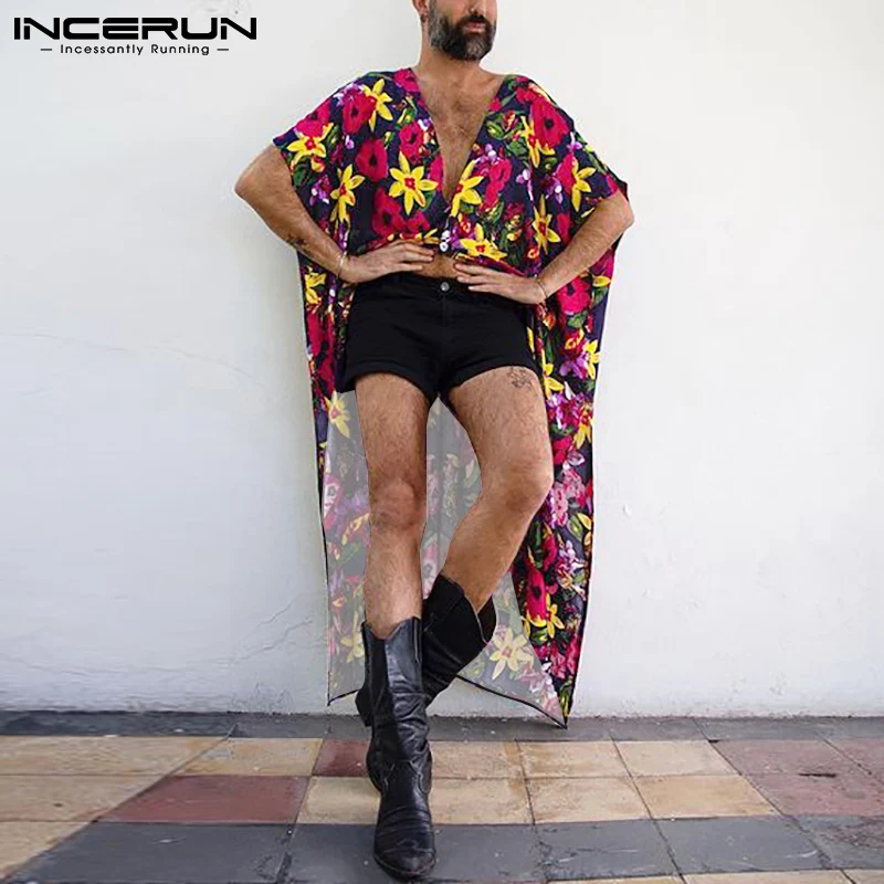New Men Fashion Hot Sale Blouse Male Loose Casual Style Male Floral Printing Irregular Sleeveless Shirts S-5XL INCERUN Tops 2022
New Men Fashion Hot Sale Blouse Male Loose Casual Style Male Floral Printing Irregular Sleeveless Shirts S-5XL INCERUN Tops 2022