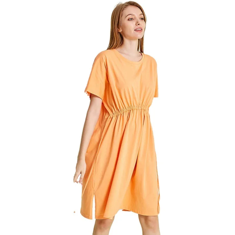 Nightgown Women Trendy Sweet Loose Chic Style Cotton Outside Home Belt Round Neck Short Sleeve Sleepshirts Nightwear Comfortable
Nightgown Women Trendy Sweet Loose Chic Style Cotton Outside Home Belt Round Neck Short Sleeve Sleepshirts Nightwear Comfortable