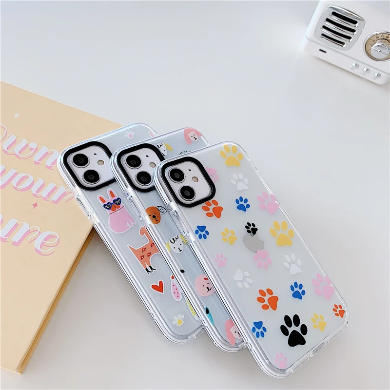 Cute Small Animal Footprints Phone Cases on For iPhone 12 Mini 11 Pro XS MAX X XR 7 8 Plus SE 2020 Double Color Soft Tpu Cover
Cute Small Animal Footprints Phone Cases on For iPhone 12 Mini 11 Pro XS MAX X XR 7 8 Plus SE 2020 Double Color Soft Tpu Cover