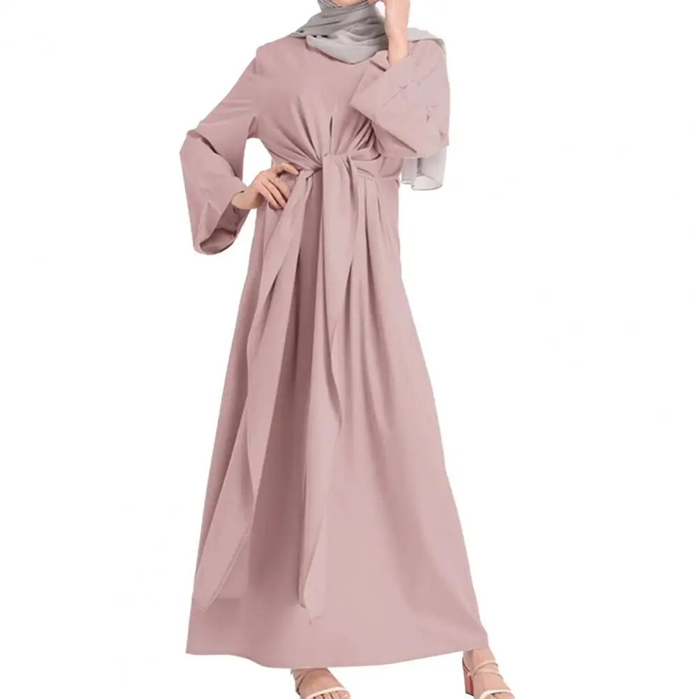Women Dress Long Sleeve O Neck Solid Color Large Hem Loose Maxi Dress for Daily Life
Women Dress Long Sleeve O Neck Solid Color Large Hem Loose Maxi Dress for Daily Life