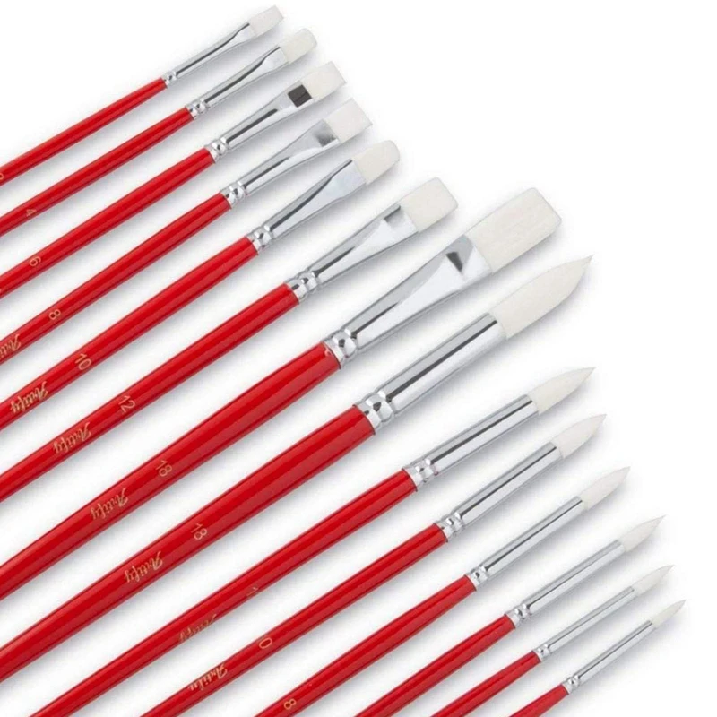 43PCS Paint Brushes Superior Hair Artists Flat Round Point Tip Paint Brush Set for Watercolor Oil Painting Supplies
43PCS Paint Brushes Superior Hair Artists Flat Round Point Tip Paint Brush Set for Watercolor Oil Painting Supplies