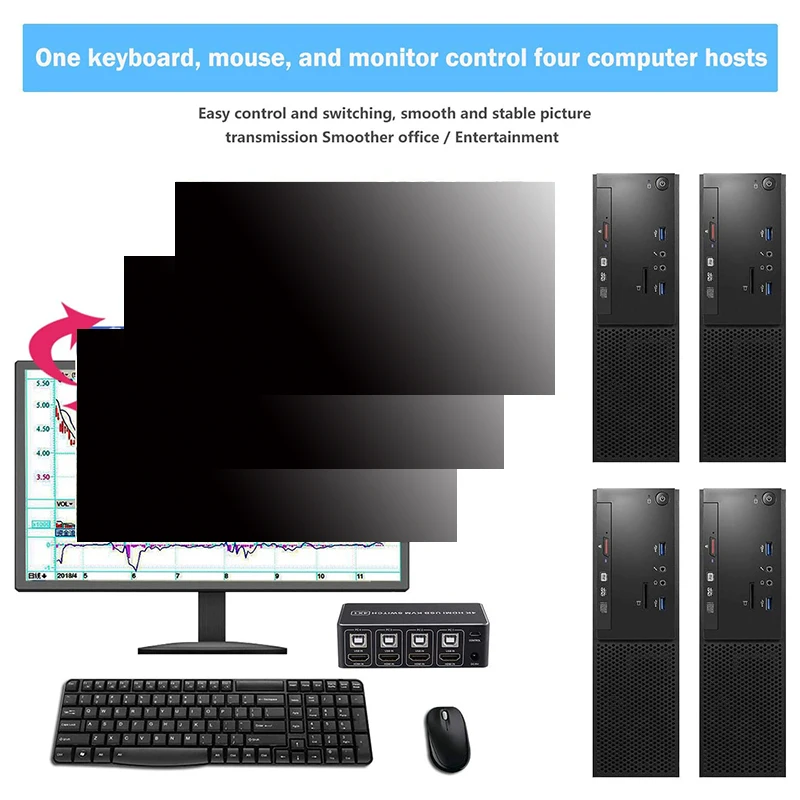 4 Port HDMI KVM Switch 4K USB HDMI KVM Switcher 4 in 1 Out Hot USB HDMI for Mouse Keyboard for Win10 for MAC
4 Port HDMI KVM Switch 4K USB HDMI KVM Switcher 4 in 1 Out Hot USB HDMI for Mouse Keyboard for Win10 for MAC