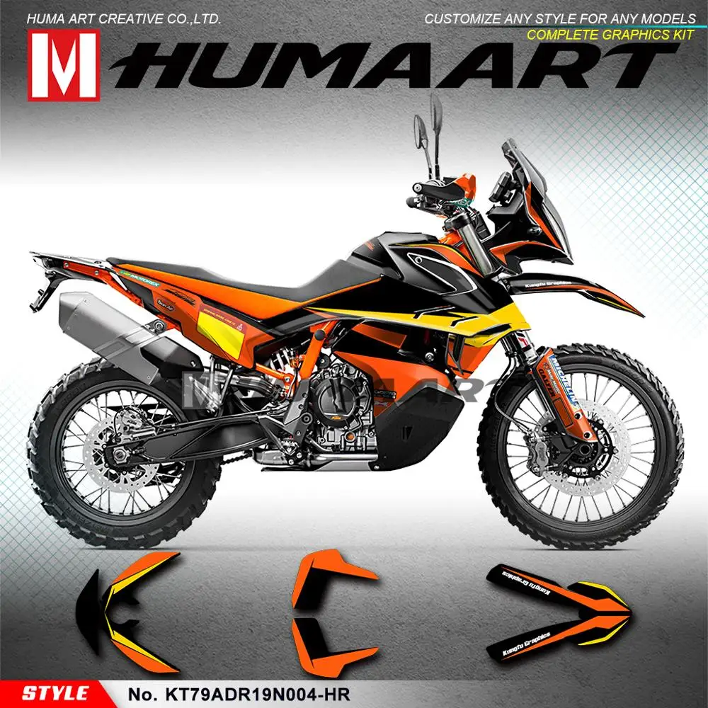 HUMAART Motorcycle Décor Custom Vinyl Sticker Kit for 790 Adventure R 790 ADV 2019 2020, Orange and Yellow
HUMAART Motorcycle Décor Custom Vinyl Sticker Kit for 790 Adventure R 790 ADV 2019 2020, Orange and Yellow