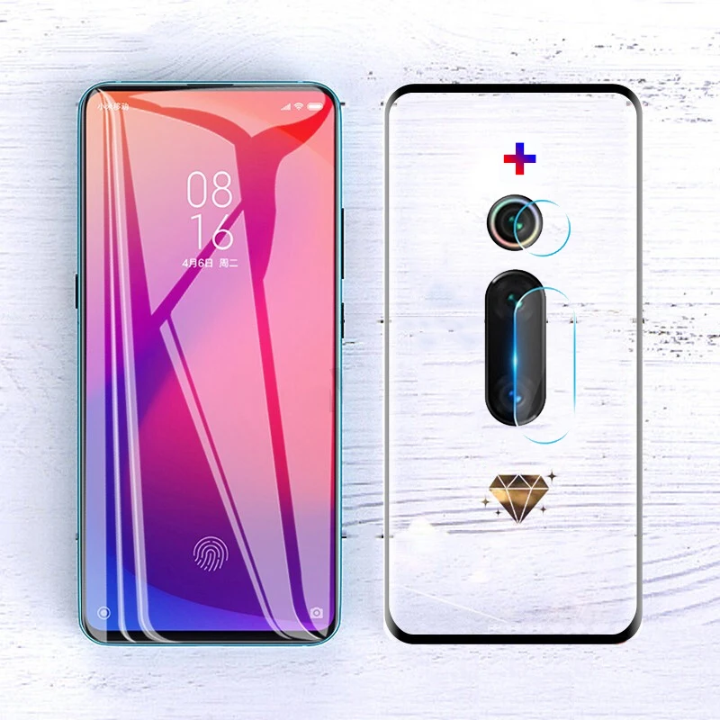 Закаленное стекло 2-в-1 для камеры Xiaomi Mi 9T K20 Pro защитная пленка экрана Защитное
