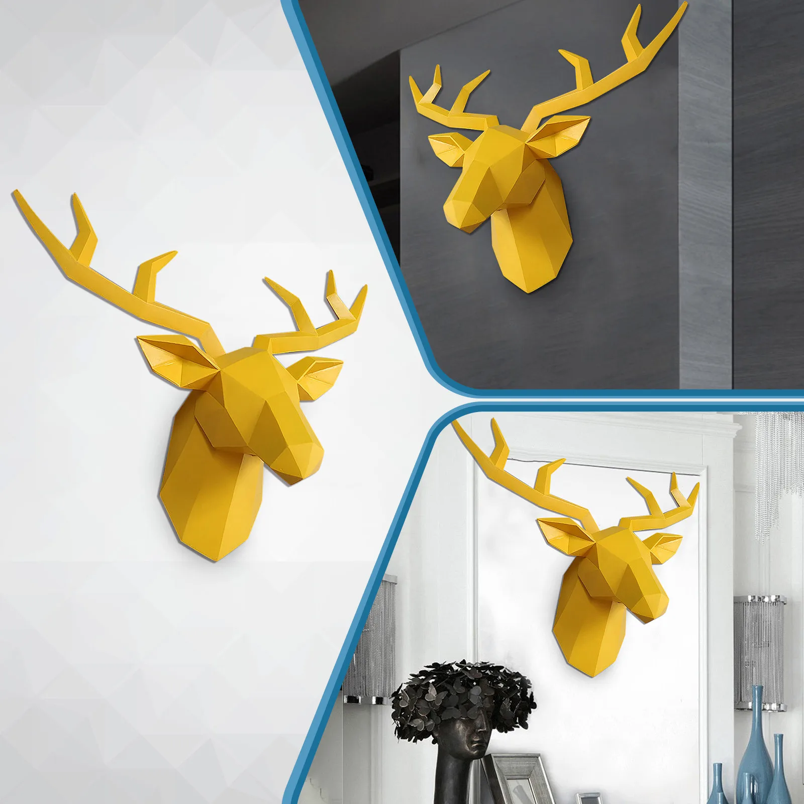 Animal Head Wall Hanging Resin Black Deer Head Main Decoration Wall Art Creative Household Decorative Toys For Adults 
Animal Head Wall Hanging Resin Black Deer Head Main Decoration Wall Art Creative Household Decorative Toys For Adults